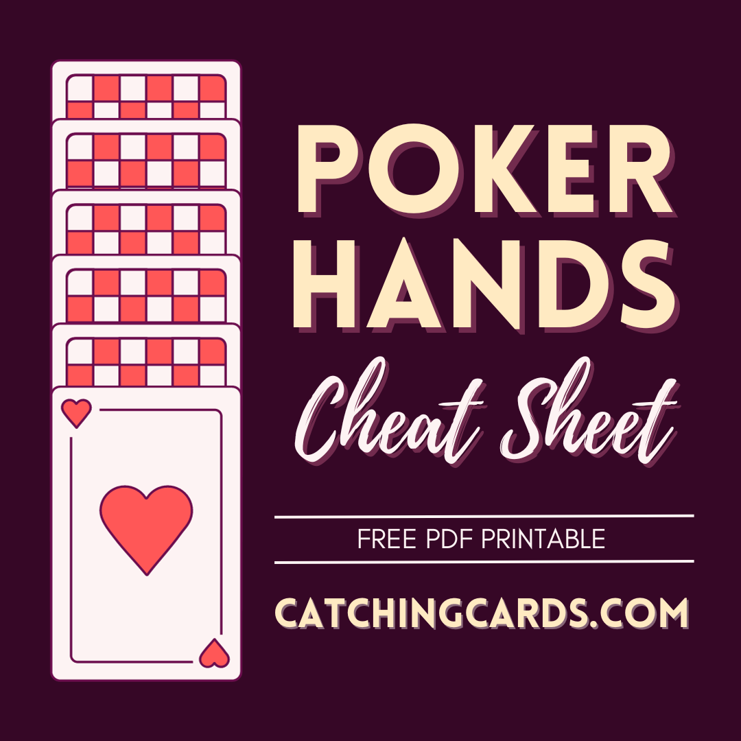 Poker Hands Cheat Sheet Printable Catching Cards Poker Tips